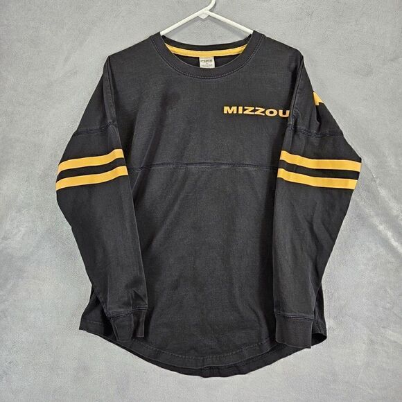 Victoria Secret Pink Shirt Womens Small Black Missouri Love Mizzou Long Sleeve - Picture 1 of 11